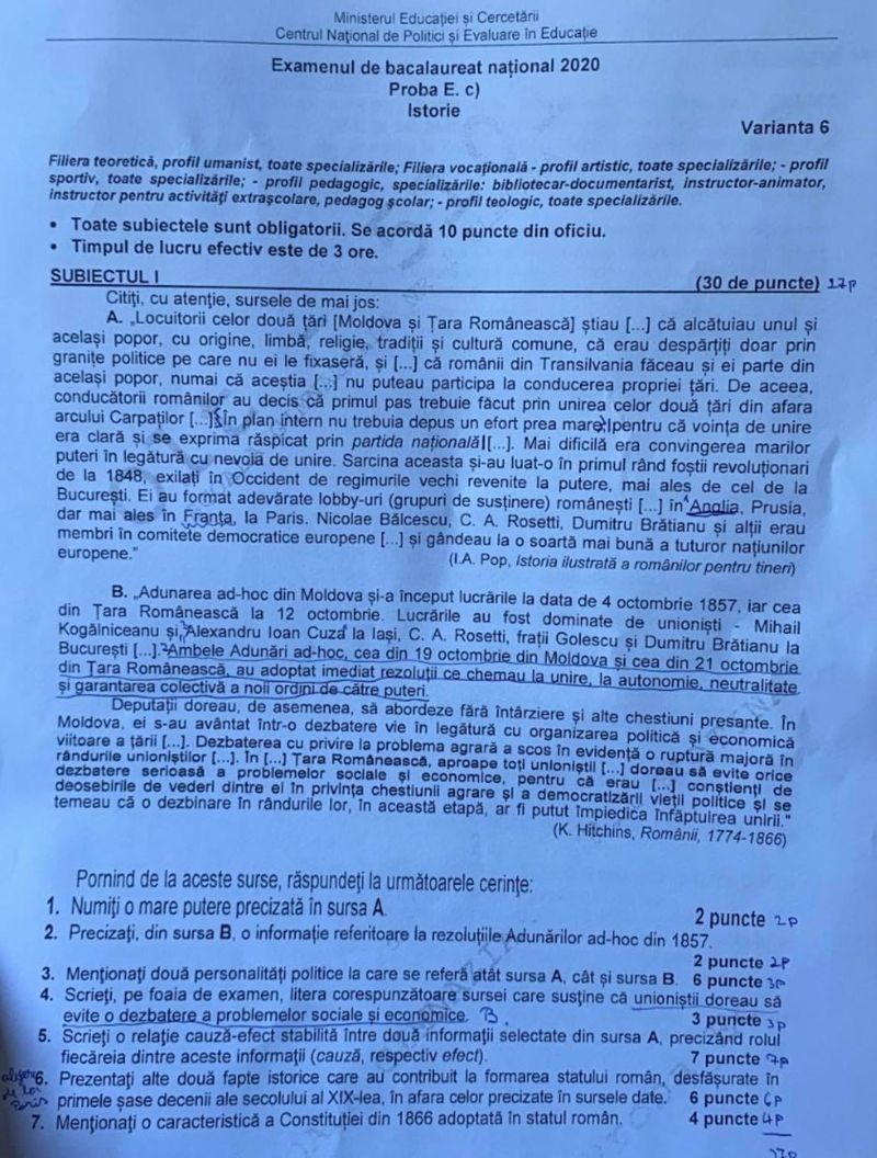 Cu ce s-au confruntat absolvenții la examenul maturității, proba obligatorie profilului