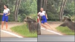 Videoclip viral! O tânără a riscat să fie linșată de un urs pentru o poză de Instagram