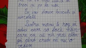 Scrisoarea emoționantă către Moș Crăciun