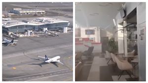 o degajare masivă de fum a alertat autoritățile la aeroportul Henri Coandă
