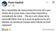 Florin Vasilică, fiul lui Liviu Vasilică, scandal cu cea care i-a dat viață