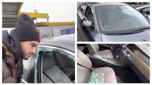 Mașina lui Iancu Sterp, vandalizată într-o benzinărie