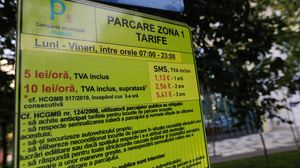 Tarife parcare București, 15 august 2022