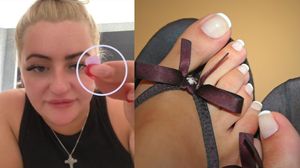 femeie inselata, unghie falsa, iubit infidel, clip viral