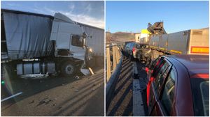 carambol, cluj, a3, masini distruse, victime