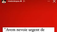 Vlăduța Lupău cere ajutorul internauților pentru o fetiță din Cluj Napoca