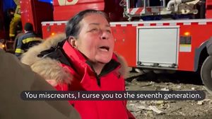 Bloc lovit de rachetele rusești