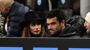 Matteo Berrettini (26 de ani, 22 ATP) și Melissa Satta (36 de ani)