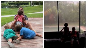 Adela Popescu și copiii ei