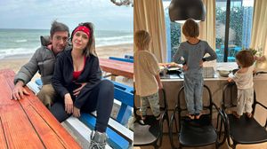 Adela Popescu și Radu Vâlcan și copiii 