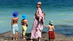 Adela Popescu și copiii ei