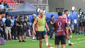 Erling Haaland antrenându-se înainte de Supercupa Europei contra celor de la Sevilla