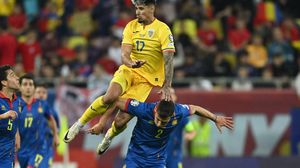 Florinel Coman într-un meci al naționalei României