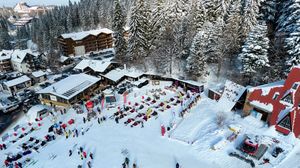 Turiști, Pârtie din Poiana Brașov