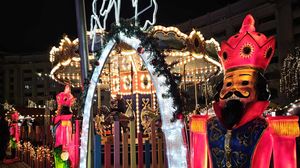 Carusel la Târgul de Crăciun din Piața Constituției