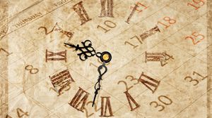 Calendar antic, ceas cu cifre romane