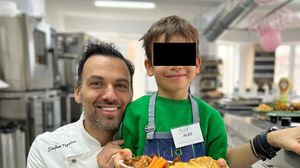 chef Ștefan Popescu și fiul său