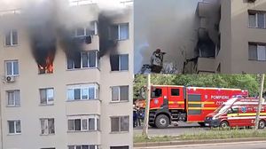 Imagini de la locul incendiului