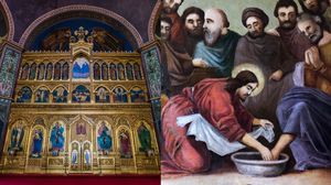 Biserică, Iisus Hristos spală picioarele Apostolilor