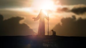 iisus hristos, miel, silueta, soare