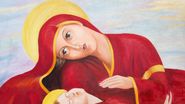 Pictură Fecioara Maria cu pruncul