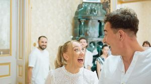 Ilona Brezoianu și soțul său