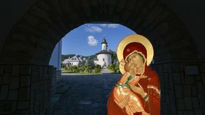 maica domnului, colaj, manastirea varatec