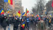 Imagine de la protestul din București