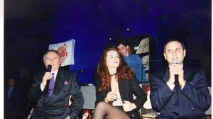 Madalina, alaturi de sponsorul ei de atunci, George Copos (dreapta)