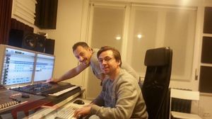 Stefan Stan, in studio, pregatind piesa "Breathe" pentru Eurovision