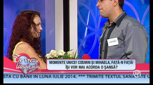 Momentul emotionant, din emisiunea de vineri, cand Cosmin a cerut-o, din nou, de sotie pe Mihaela
