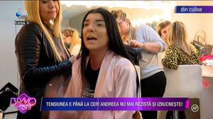 Andreea Tonciu a izbucnit în lacrimi la Bravo, ai stil! Nervii vedetei au atins cote maxime