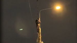 Tentativă de sinucidere în fața Palatului Cotroceni. S-a urcat pe un stâlp de electricitate, iar ce a urmat întrece imaginația