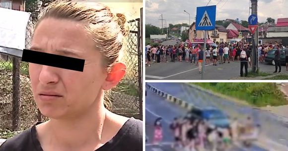 colaj copii loviti pe trecere targu mures