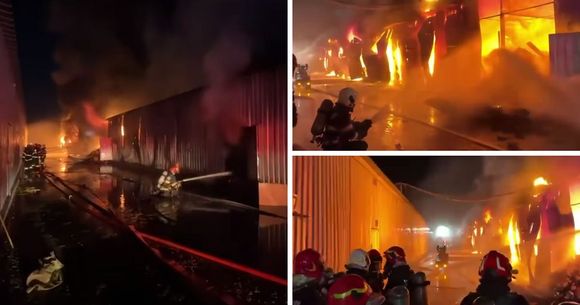 incendiu dragonul rosu colaj
