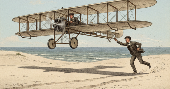 Frații Wright au schimbat viitorul aviației cu zborul lor de succes din 1903, marcând o nouă eră a realizărilor umane.
