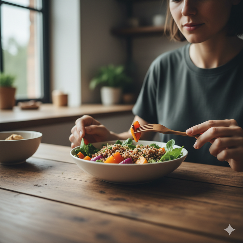 Alimentația conștientă îi ajută pe oameni să se reconecteze cu mâncarea prin promovarea conștientizării, nutriției și echilibrului pentru o stare