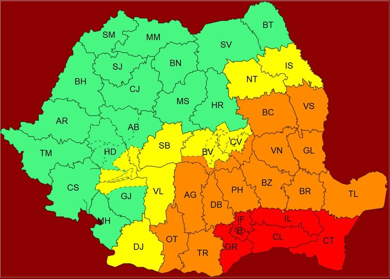 cod roșu de ploi