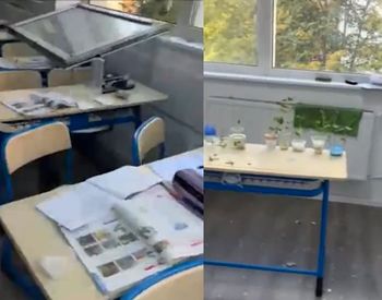 Elevii și profesorii Liceului Bolintineanu din București au fost răniți de geamurile sparte în urma exploziei. Zece copii au ajuns la cabinetul medical