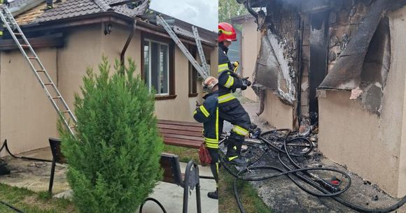 Incendiu puternic la un cămin de bătrâni din Ilfov