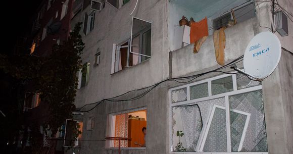 Explozie la un bloc din Bistrița