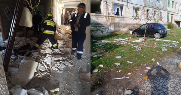 Explozie într-un bloc din Florești.  Explozie