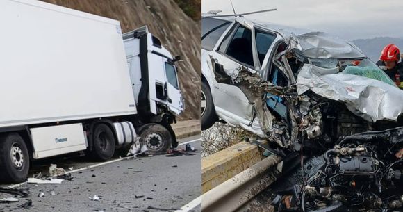 Ciocnire mașini viaduct Oreva