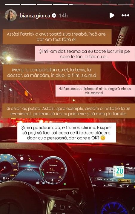 bianca giurca instastory