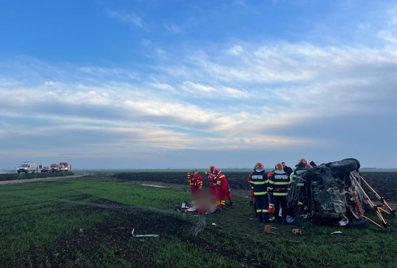 mașină răsturnată Prahova