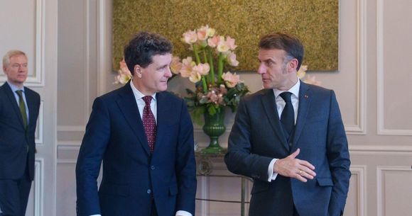 Nicușor Dan și  Emmanuel Macron