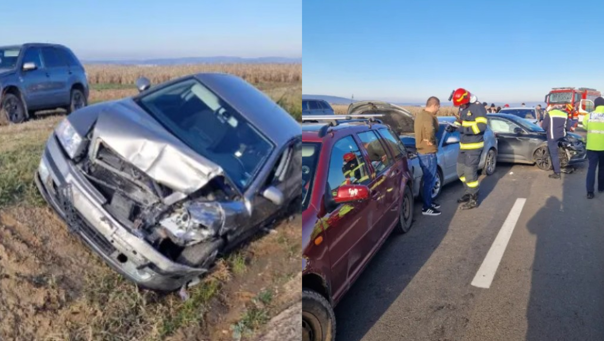 17 victime pe DN11, după ciocnirea mai multor mașini. Traficul a fost blocat