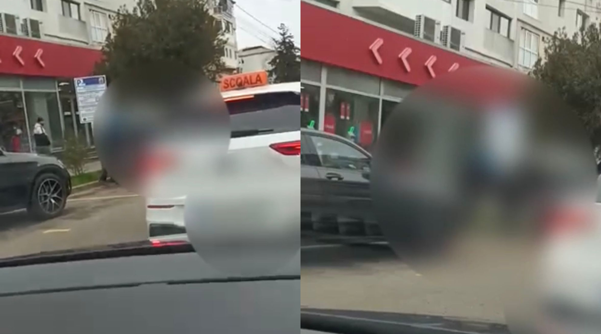 Momentul în care doi șoferi s-au luat la bătaie în trafic, în Focșani | VIDEO