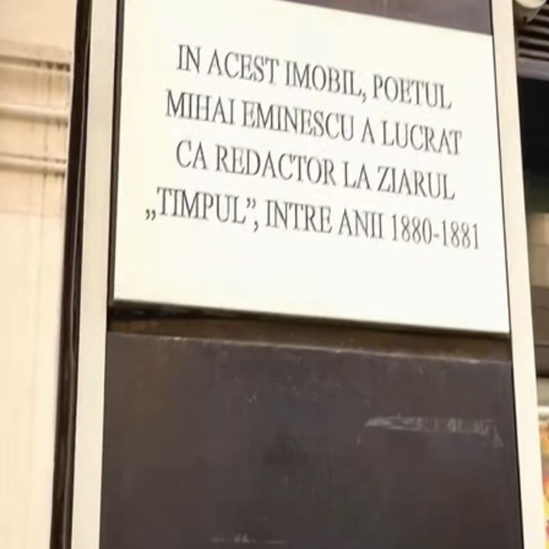 plăcuță Mihai Eminescu