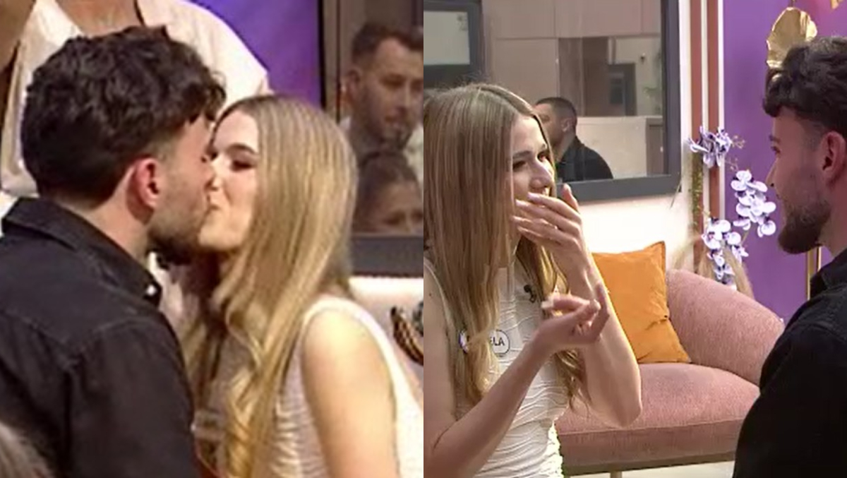 Daniela și Valentin s-au sărutat! Cum s-a petrecut totul, dar și care a fost reacția concurenților din „Casa iubirii”